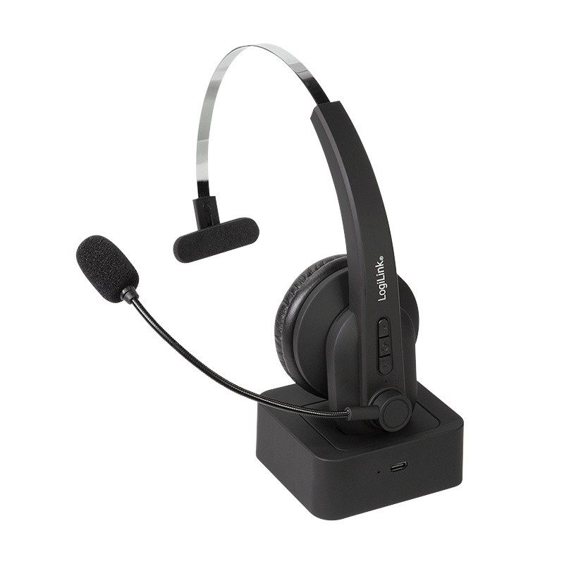 LogiLink kõrvaklapid Bluetooth Mono Headset with Charging Stand