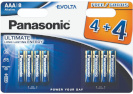 Panasonic patarei Evolta LR03EGE/8B (4+4tk)