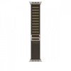 Apple kellarihm Watch 49mm Dark Olive Alpine Loop - Small - Natural Titanium Finish