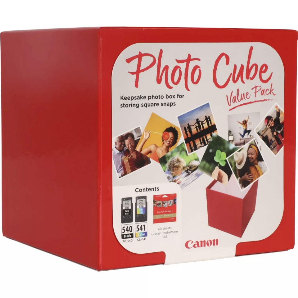 Canon tindikassett Canon PG-540 / CL-541 Photo Cube Value Pack + fotopaber PP-201 13x13cm 40 lehte