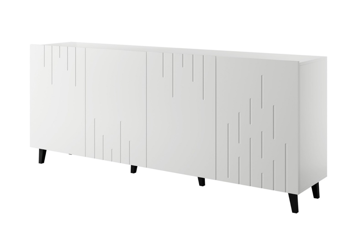 Cama Meble puhvetkapp BARI chest of drawers 200x42x82 valge matt