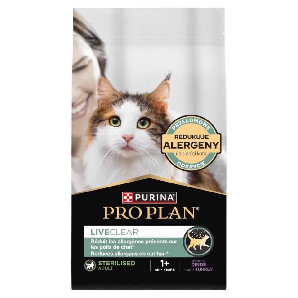 Purina Nestle kuivtoit kassile Pro Plan LiveClear Sterilised Rich in Turkey, 1,4kg