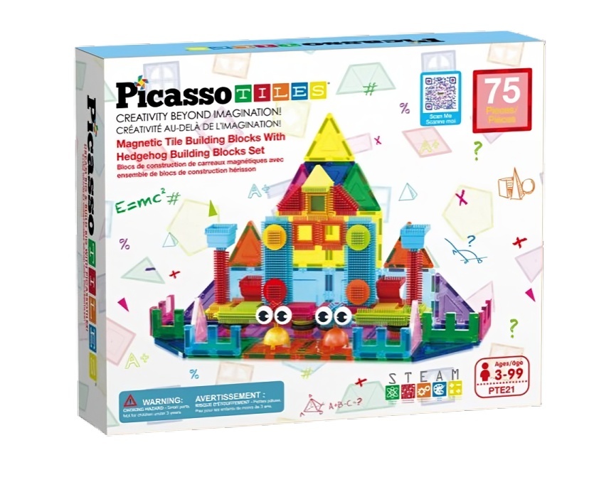 Picasso Tiles PICASSO TILES Magnetiline konstruktor ehitusklotsid 75 osa, PTE21