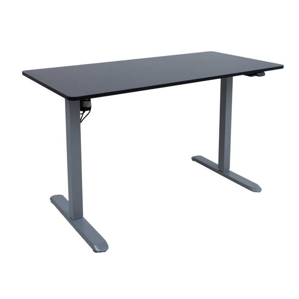 H4Y töölaud ERGO LIGHT 1-mootoriga 120x60cm, hõbehall/must