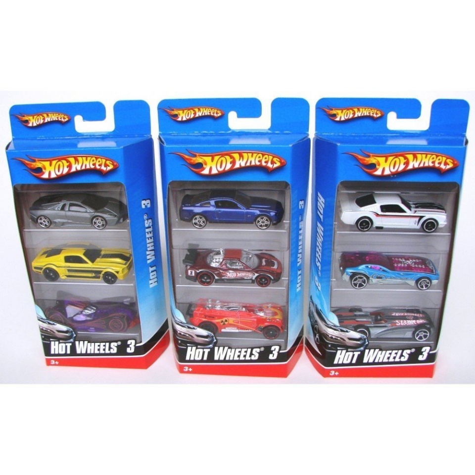 Hot Wheels | 3 mudelauto Pack | You receive a single item (Random Selection in the warehouse) | 1:64-scale with authentic styling and eye-catching decos.