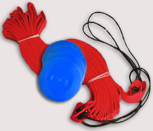 Pokorny Beach volleyball lines POKORNY Econom 16x8m with plastic discs