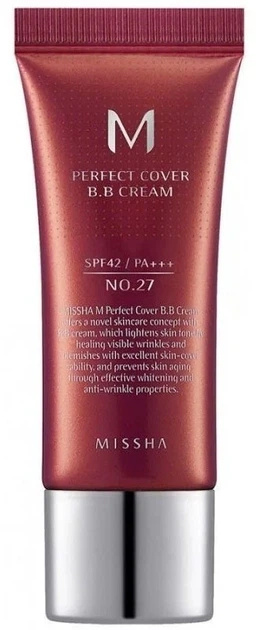 Missha BB kreem M Perfect Cover BB Cream EX 20ml, No.27 Honey Beige, naistele
