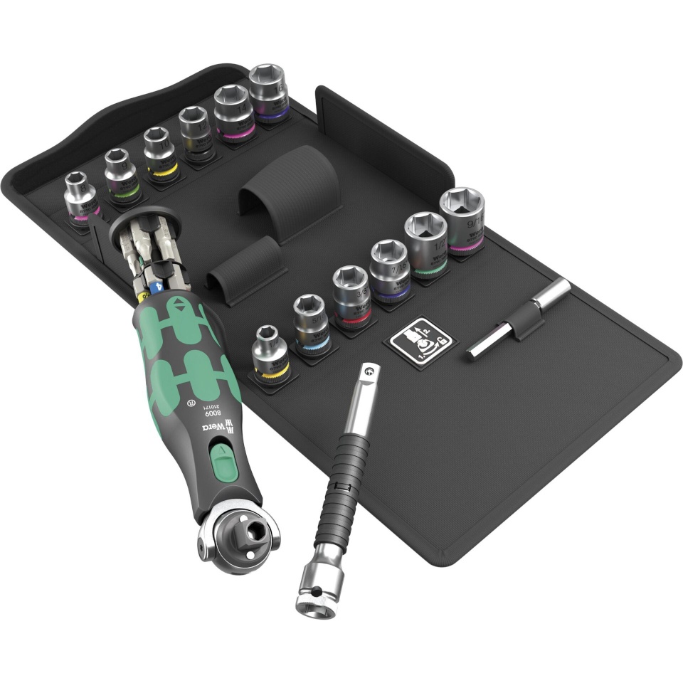 Wera tööriistakomplekt 8009 Zyklop Pocket Set 4 Ratchet Set Metric / Imperial