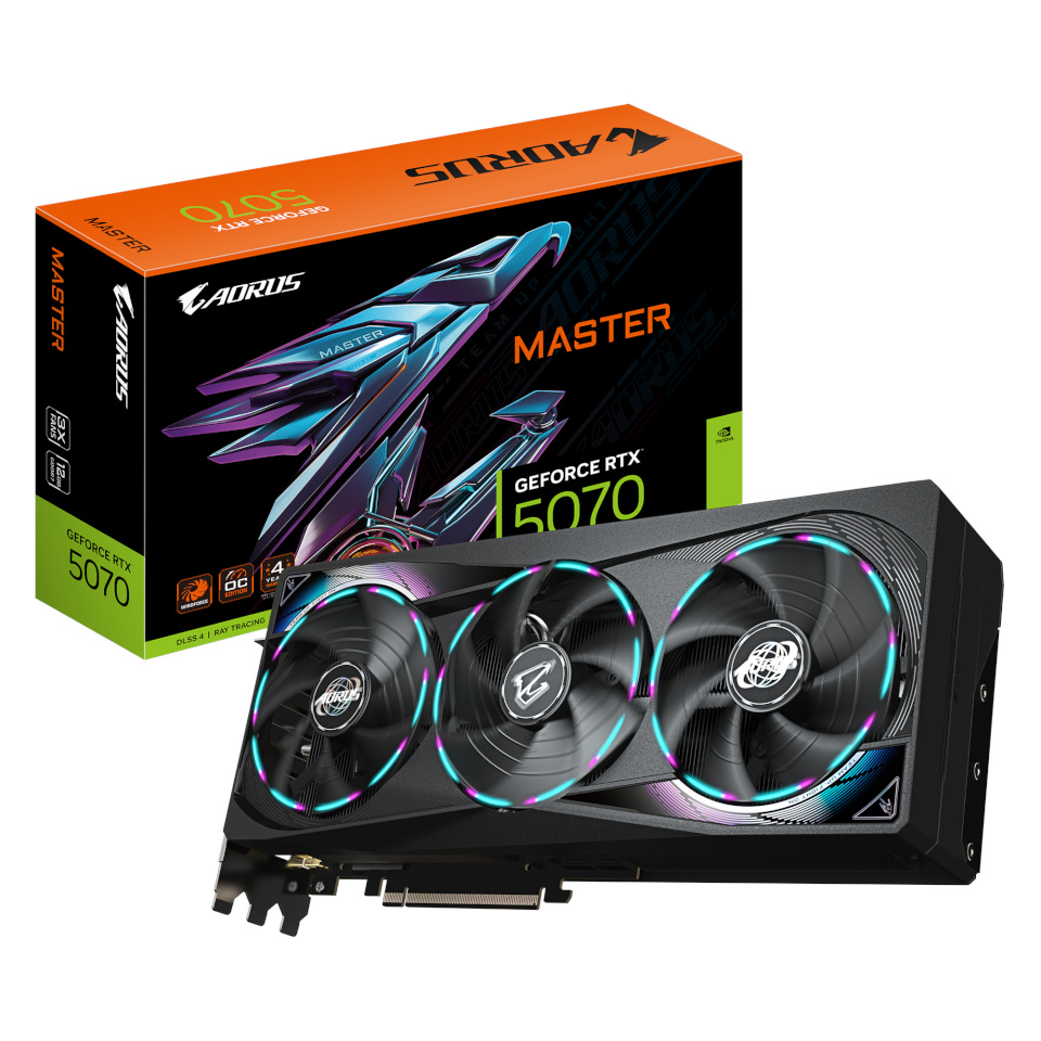 Gigabyte videokaart nVidia GeForce RTX 5070 AORUS MASTER 12GB