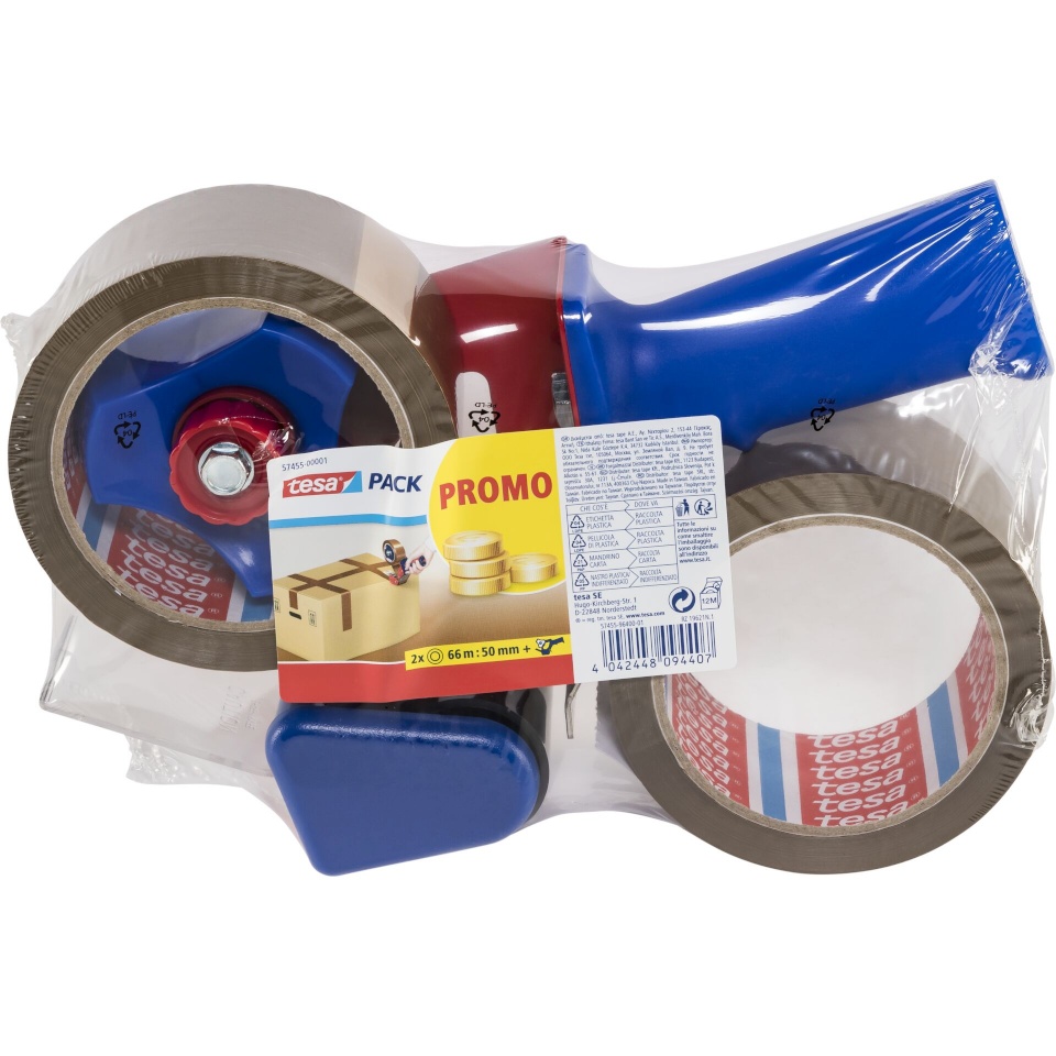 Tesa pakketeip Tesapack Dispenser Promo Include 2 Tape Rolls pruun 66m x 50mm