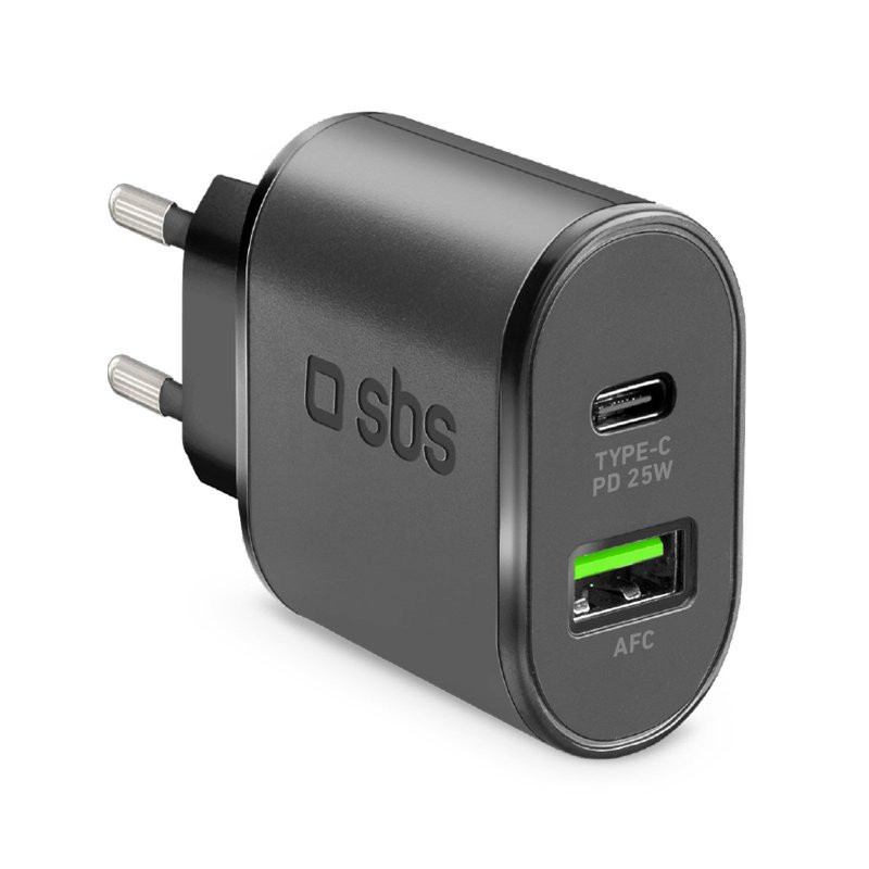 SBS adapter Travel Charger USB Type-C PD 25W USB AFC must