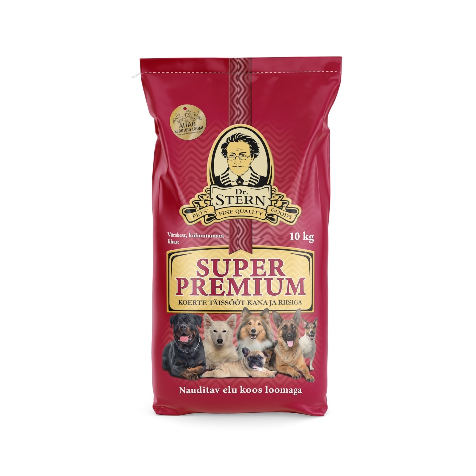 Dr.Stern Super Premium kuivtoit kana ja riisiga 10kg