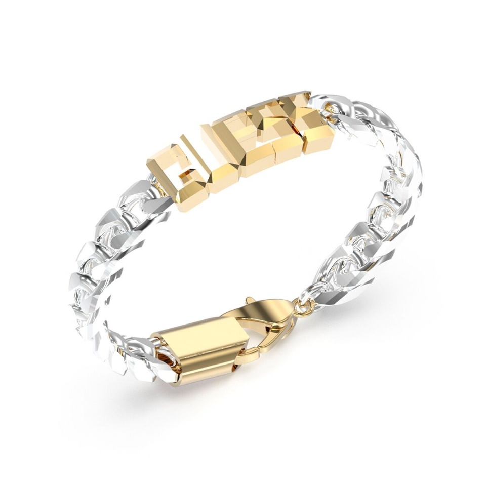 Guess meeste käevõru JUXB03205JWYGSTS Metall Hõbedane kuldne