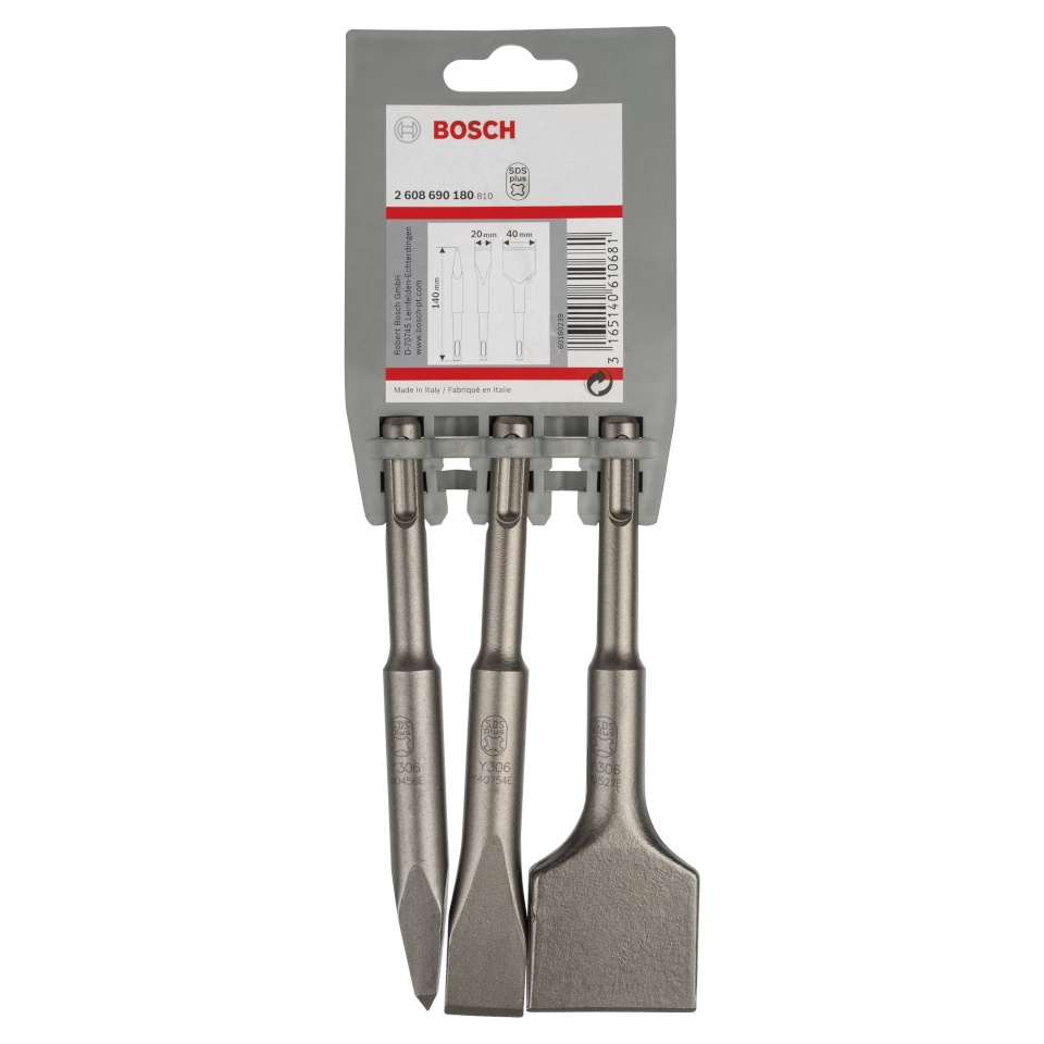 Bosch meislikomplekt Chisel Set SDS plus 3-osaline 140mm
