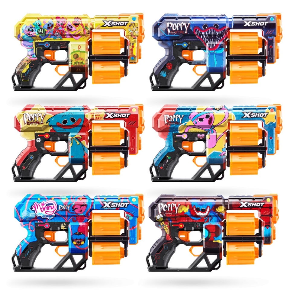 X-SHOT mängupüstol Poppy Playtime, Skins 1 Dread seeria, assortii, 36650
