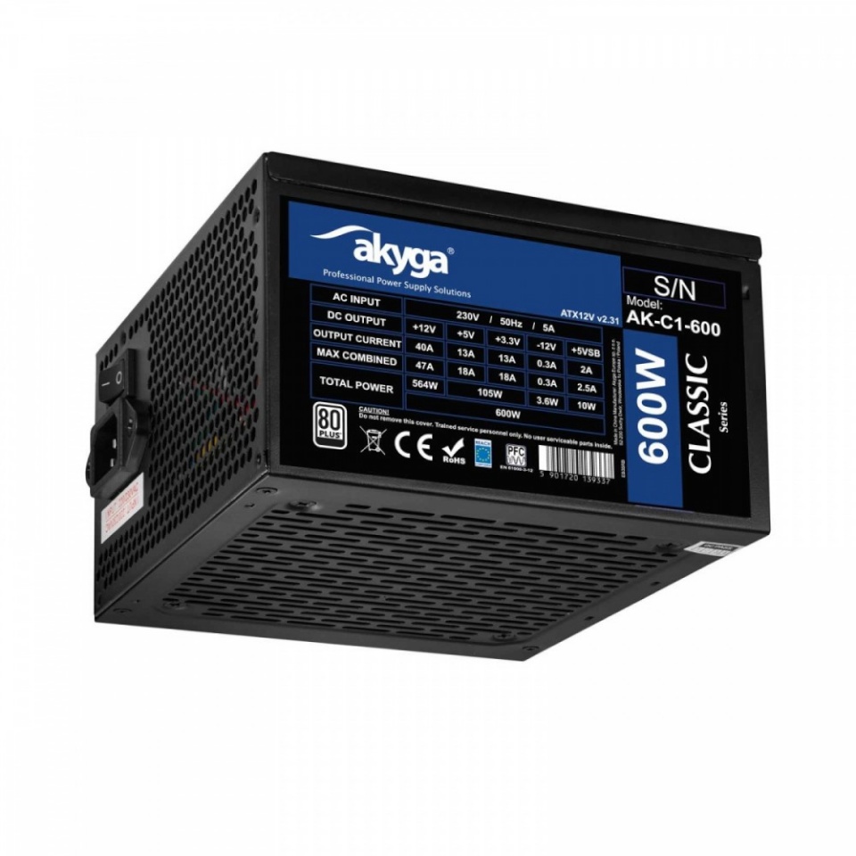 AKYGA toiteplokk AK-C1-600 ATX 600W PRO SERIES