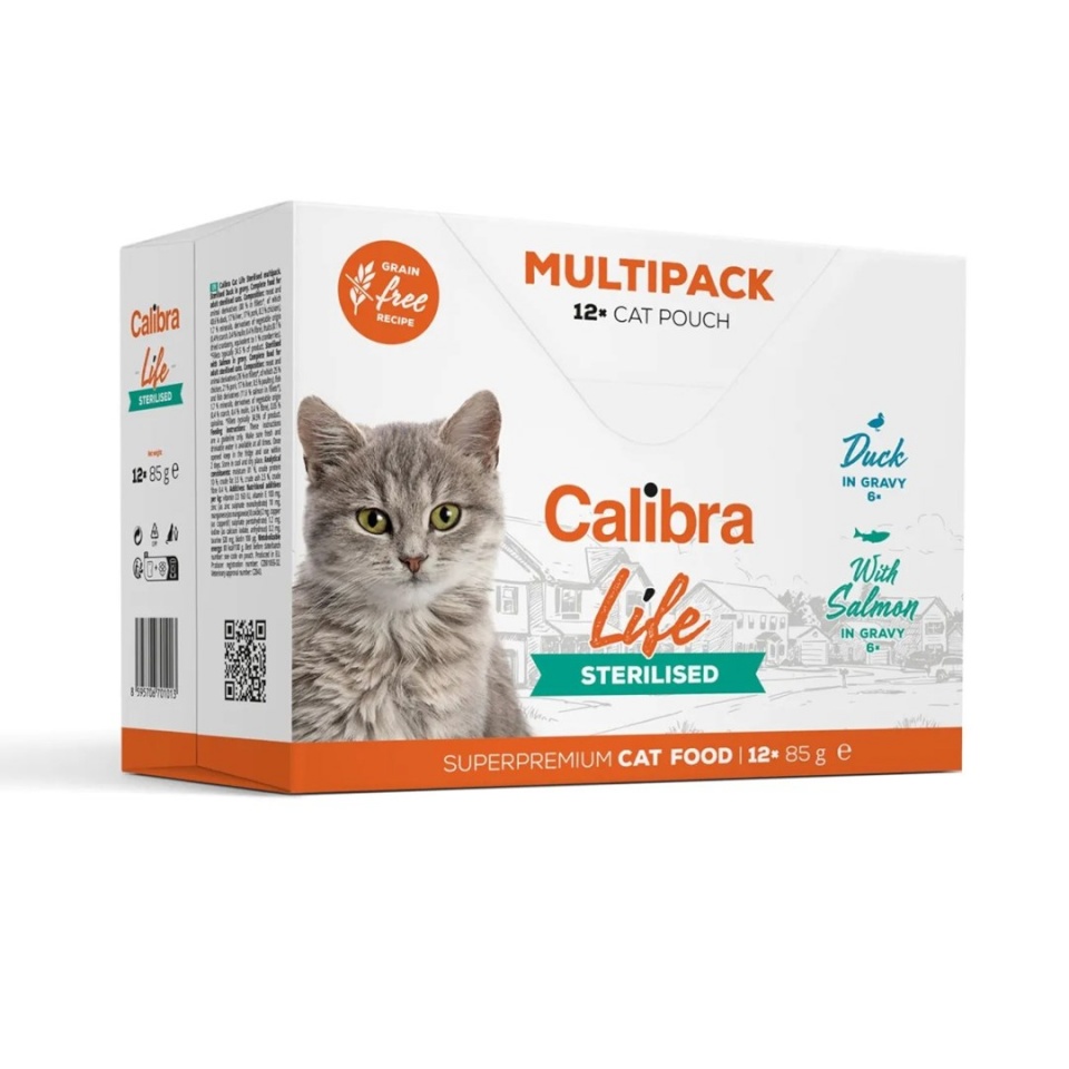 Calibra kassitoit Cat Life Sterilised, 12x85g