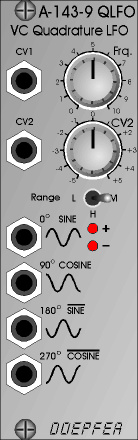 Doepfer A-143-9 pingega juhitav kvadratuurne LFO / VCO Eurorack moodul