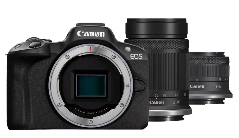 Canon EOS R50 + 18-45mm STM + 55-210mm STM, must