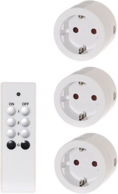 Tarmo kaugjuhitavad pistikupesad Remote-Controlled Sockets for Indoor Use, 3tk