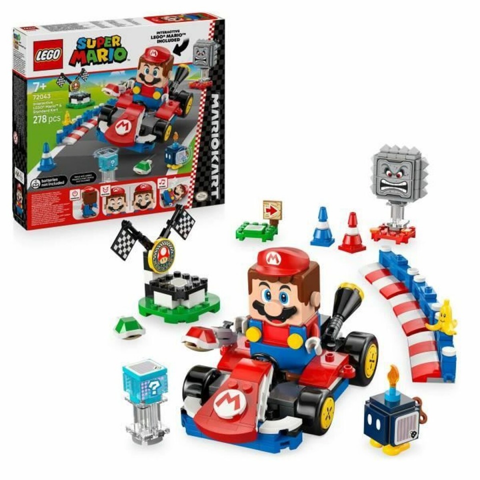 Lego klotsid konstruktor 72043 Interactive Mario and Standard Kart 278-osaline