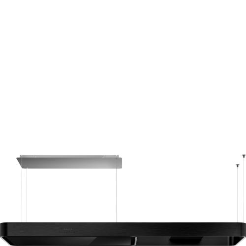 SMEG õhupuhastaja KSLS18MB saare, 180 cm, Autovent, 650 m3/h, 73 dB, matt must/must klaas