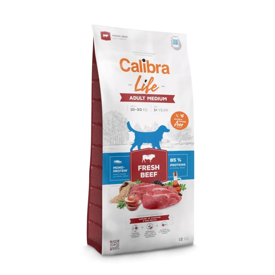 Calibra kuivtoit koerale Dog Life Adult Medium Fresh Beef, 12kg