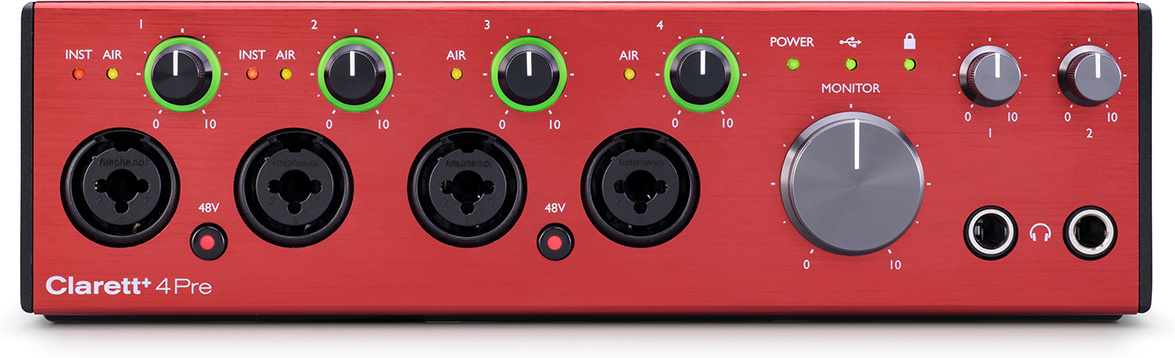 Focusrite Clarett+ 4Pre USB helikaart USB-siinile