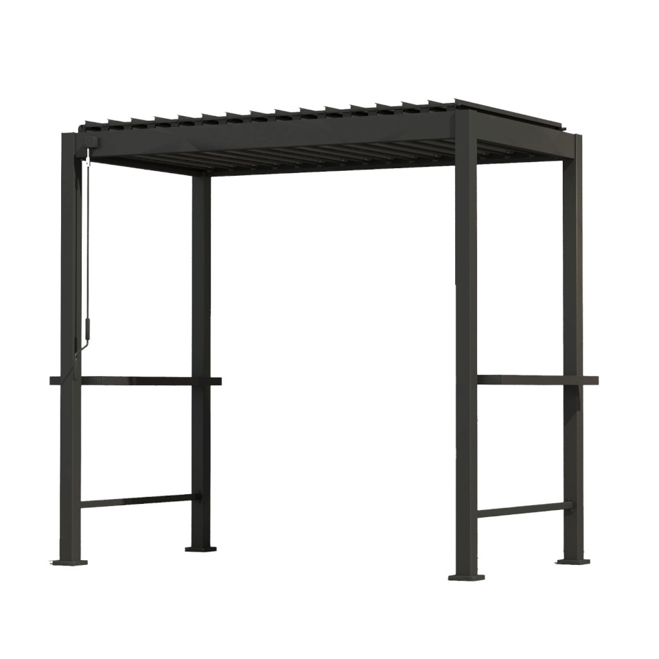H4Y varikatus MIRADOR BBQ 2,55x1,5m, tumehall