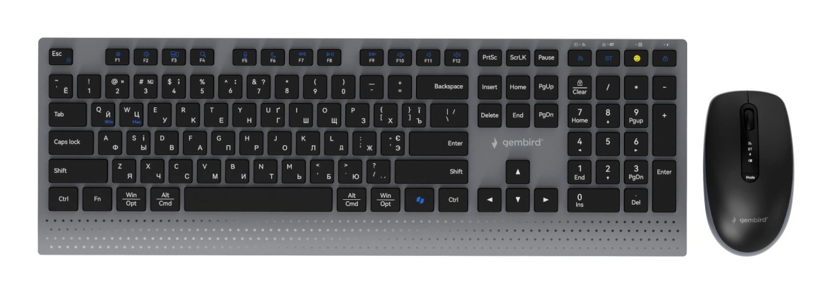 Gembird klaviatuur + hiir Wireless Cyrillic bk Kbs-wps-02-cyrl