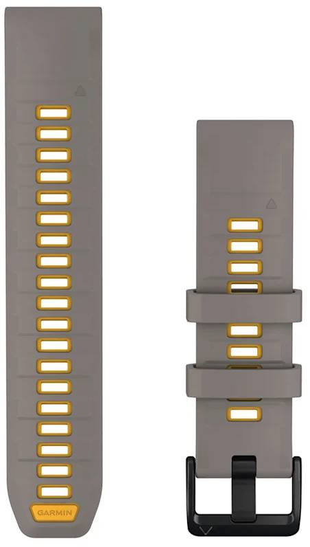Garmin pulsikella rihmade komplekt QuickFit 22mm fenix 9 Pro, silver gray/yellow flare