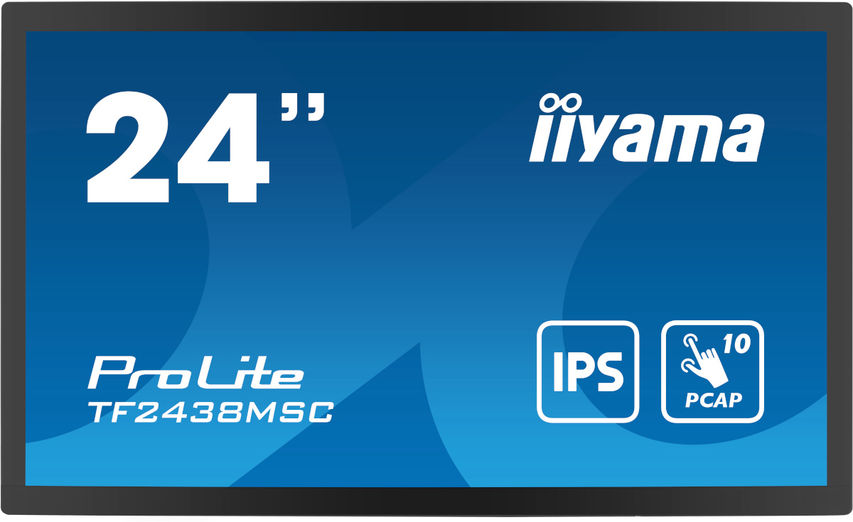 iiyama monitor 60.5cm (23.8") TF2438MSC-B1 16:9 M-Touch HDMI+USB Speakers Retail