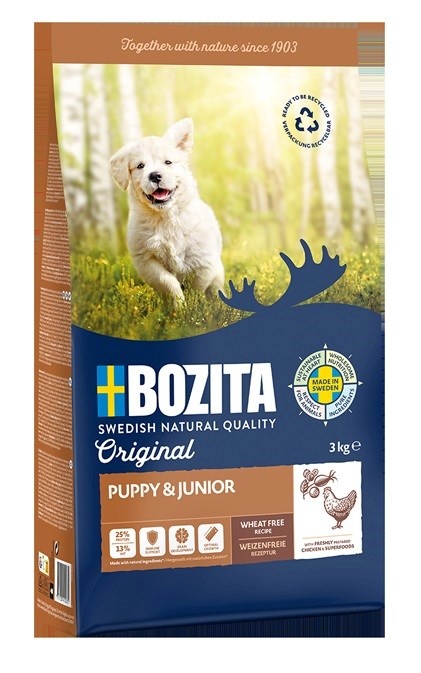 Bozita kuivtoit koerale Original Puppy & Junior Chicken, 3kg