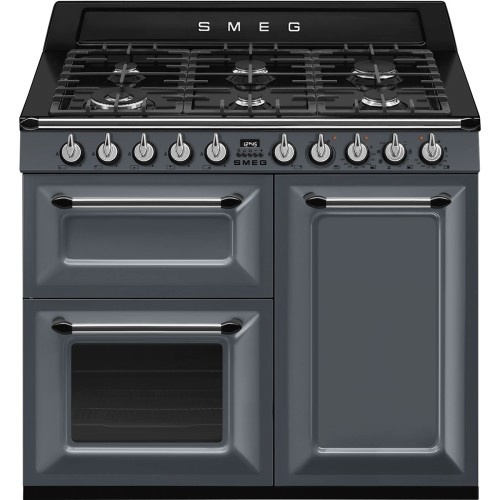 Smeg gaasipliit TR103GR Victoria, 6 x gaas, 3 x elektriahi, aurupuhastus, 100 x60 cm, hall