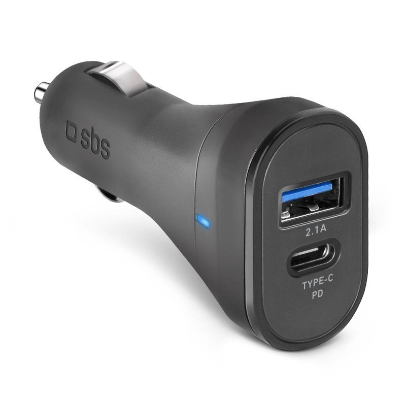 SBS autolaadija Car Charger 3100mAh Type-C USB 2.1A must