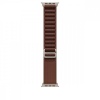 Apple kellarihm Watch 49mm Burgundy Alpine Loop - Large - Natural Titanium Finish