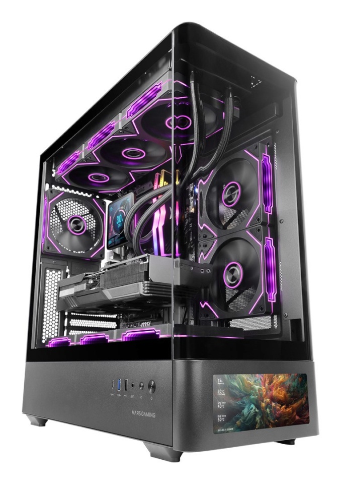Tacens Mars Gaming MCLCDPRO computer case Midi Tower must