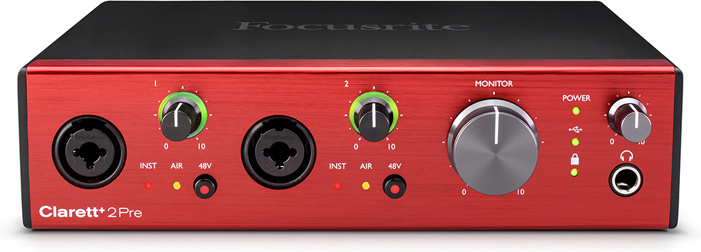 Focusrite Clarett+ 2Pre USB helikaart USB-siinile