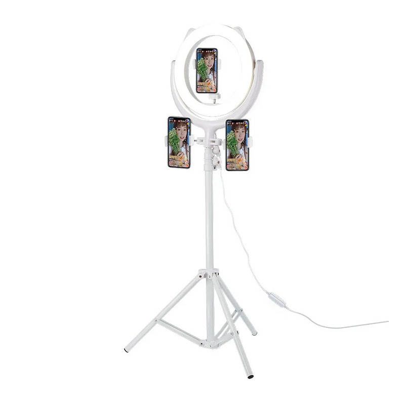 Remax statiiv Selfie Holder with Ring LED Light, valge
