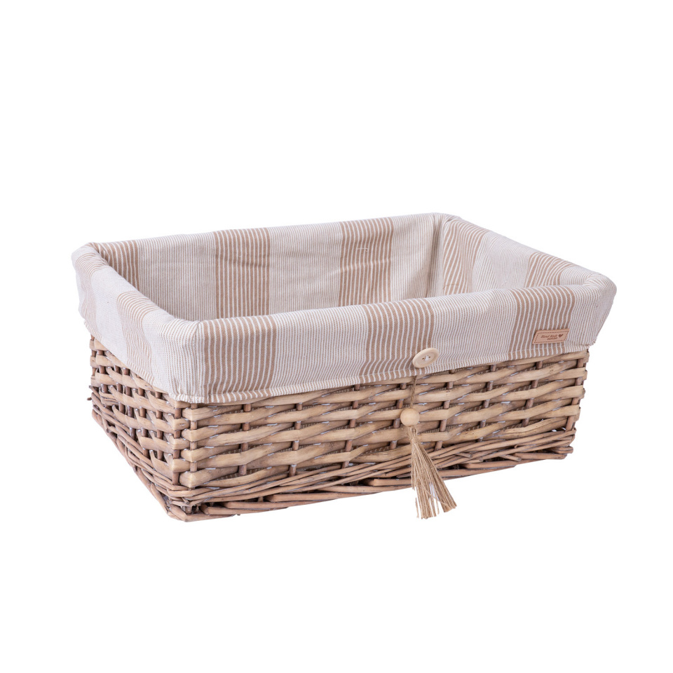 H4Y korv Willi Stripe, 43x30x18cm, pruun