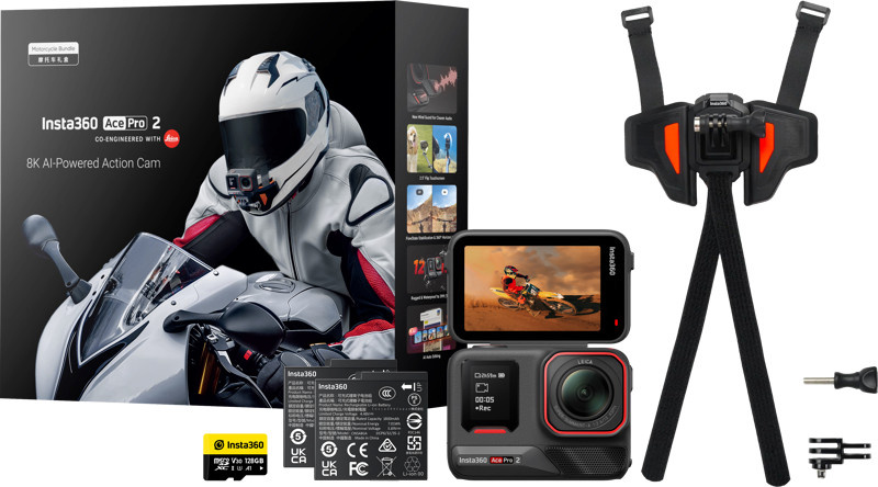 Insta360 seikluskaamera Ace Pro 2 Action Camera, Motorcycle Bundle