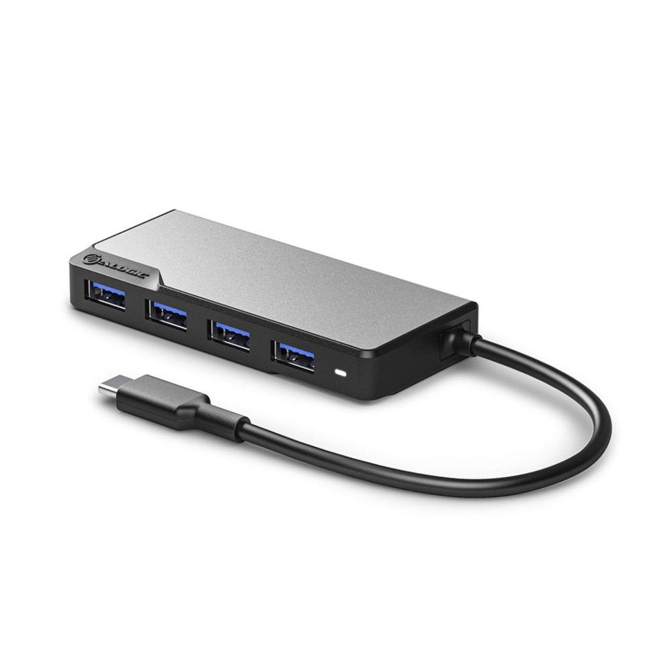 Alogic Fusion Swift USB-C 4-Port Hub Space Gray
