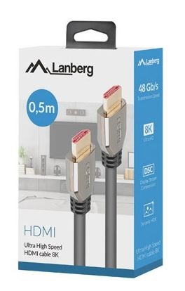 Lanberg kaabel HDMI M/M 0.5 m 8K 60HZ must