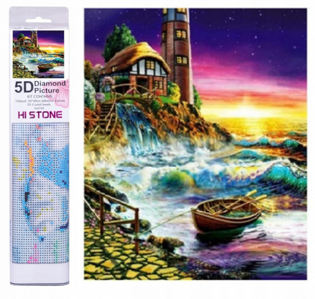 Norimpex teemantmaal Diamond Mosaic - Wzburzone morze