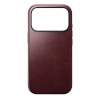 Nomad kaitsekest Modern Leather Case iPhone 17 Pro Burgundy Horween