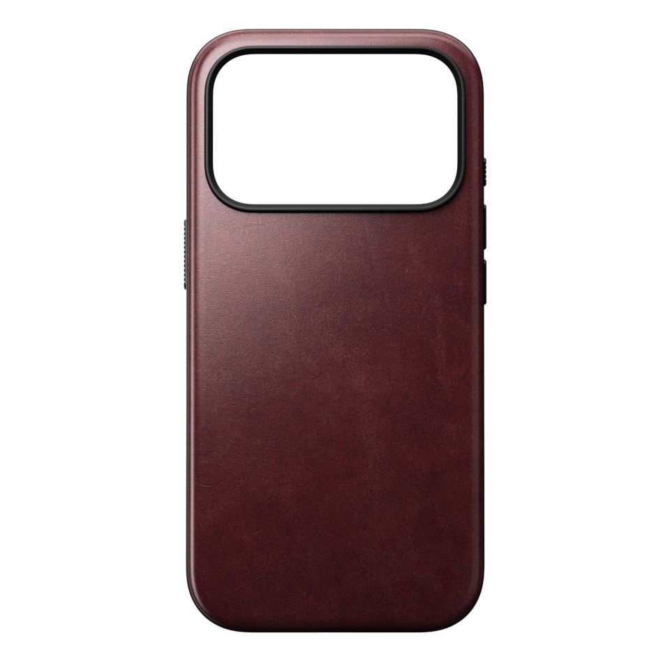 Nomad kaitsekest Modern Leather Case iPhone 17 Pro Burgundy Horween