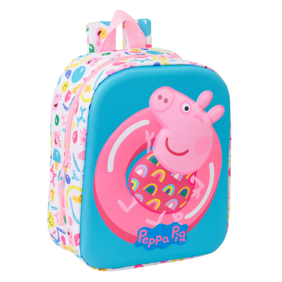 Peppa Pig seljakott sinine valge roosa 22x27x10cm