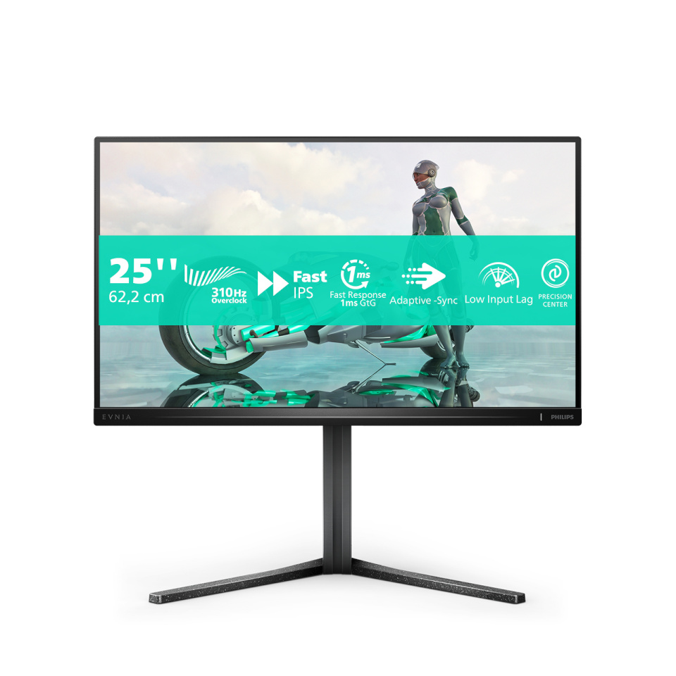 Philips monitor Evnia 25M2N3200U Gaming Monitor 25 Zoll FHD, 300 Hz, 1 ms GtG, G-Sync comp., HDR400