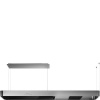 SMEG õhupuhastaja KSLS18X saare, 180 cm, Autovent, 650 m3/h, 73 dB, roostevaba-teras/must klaas