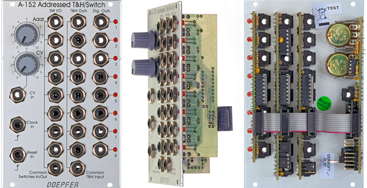 Doepfer A-152 pingega adresseeritud Track & Hold / analoog nihkeregister / oktaallüliti (multiplekser) Eurorack moodul